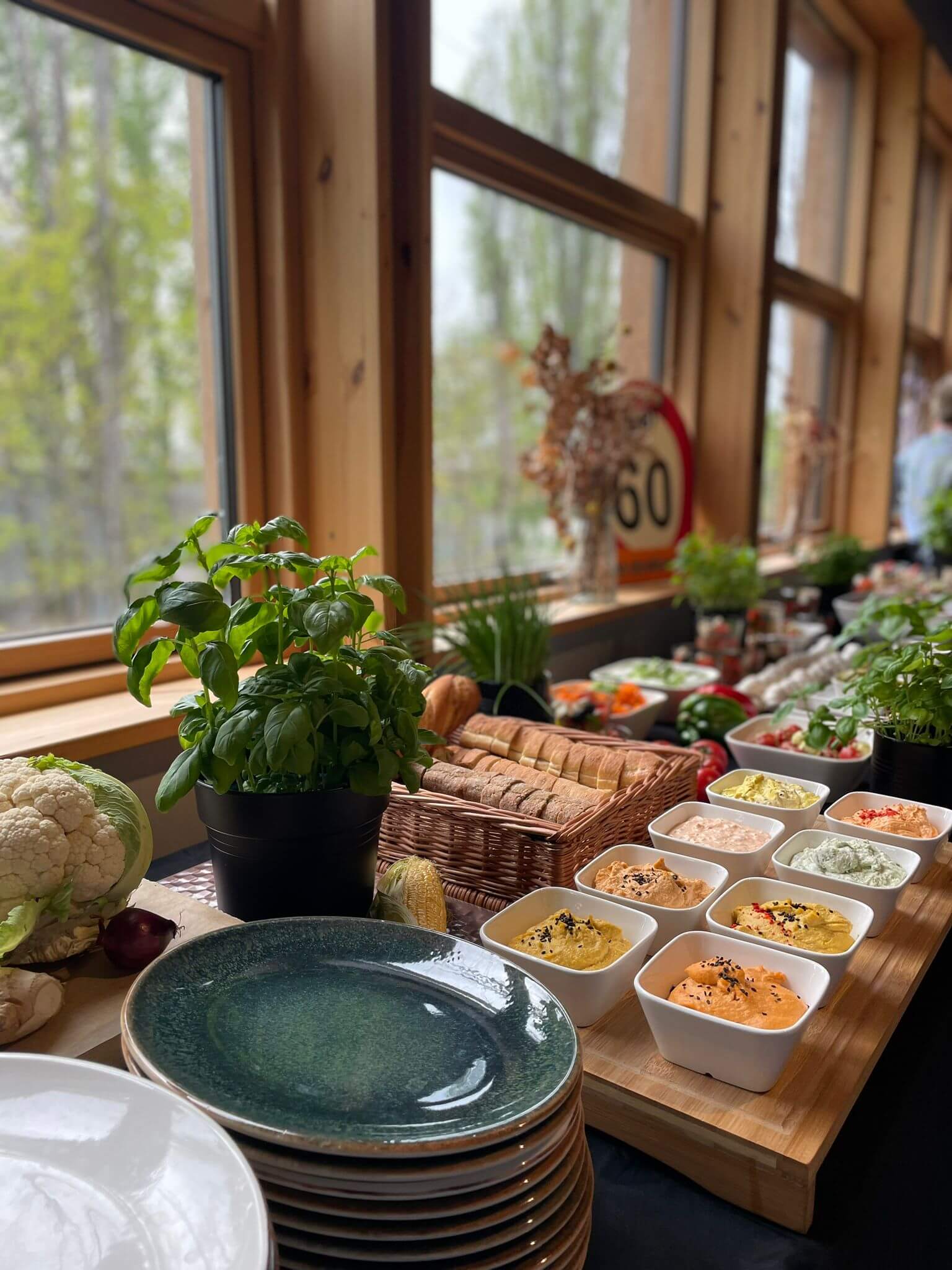 Catering Buffet Mit Dips Und Brot